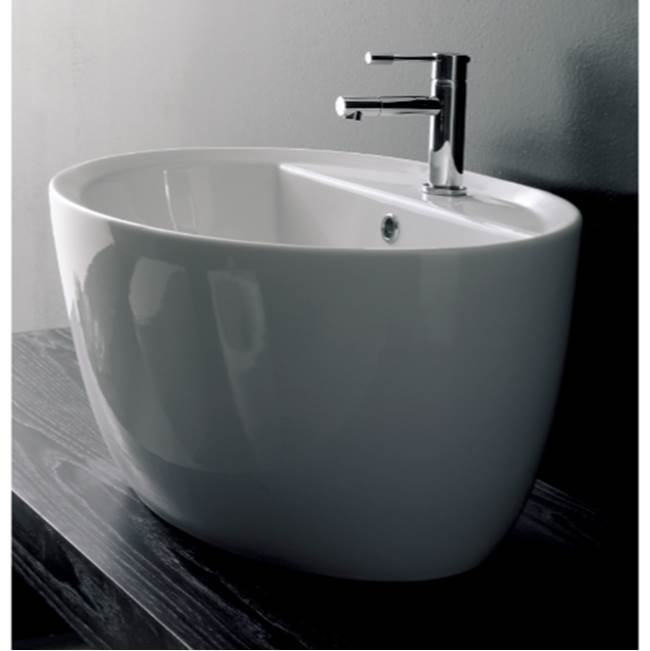 Nameeks Oval-Shaped White Ceramic Built-In Sink