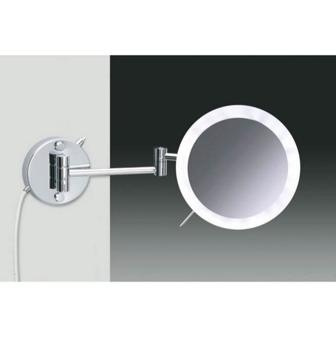 Nameeks Wall Mounted Hardwired Gold 5x Lighted Magnifying Mirror