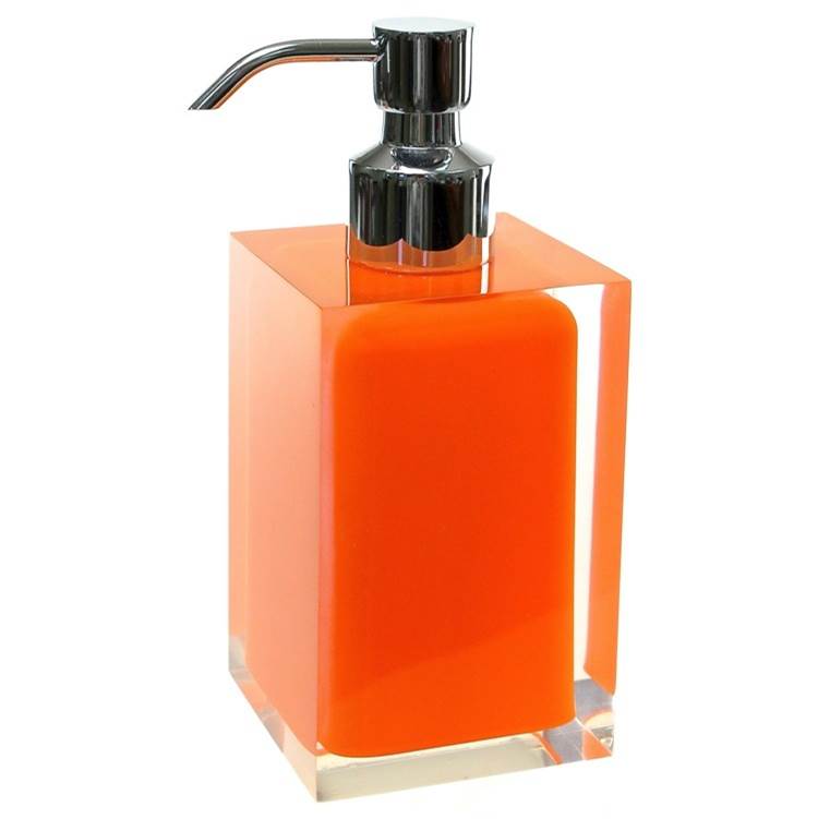 Nameeks Square Orange Countertop Soap Dispenser