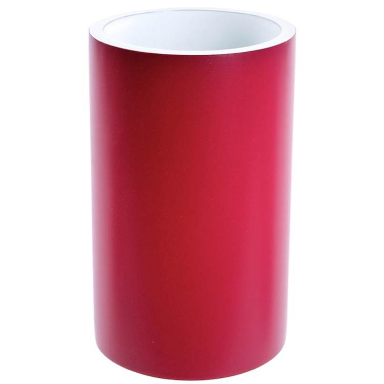 Nameeks Round Ruby Red Free Standing Toothbrush Holder