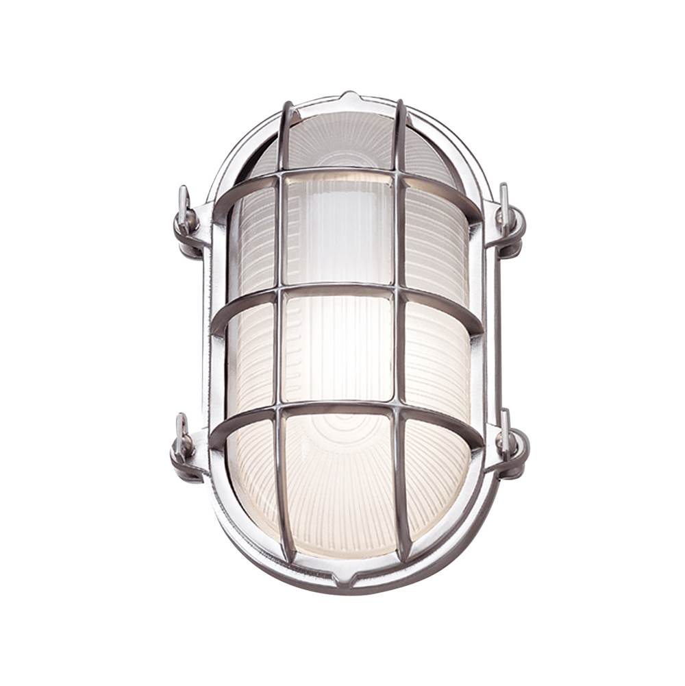 Norwell Mariner Oblong Outdoor Wall Light - Chrome With Frosted Glass