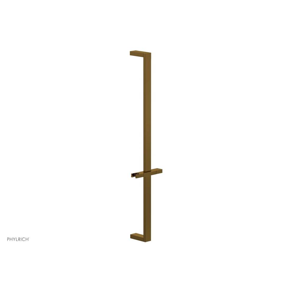 Phylrich French Brass (Living Finish) 27'' Flat Adjustable Handshower Slide Bar With Holder