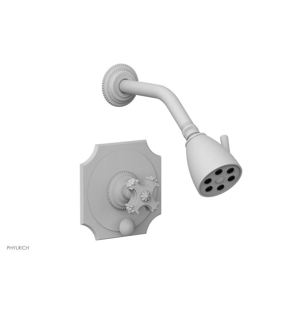 Phylrich MARVELLE Pressure Balance Shower and Diverter Set (Less Spout), Cross Handle 4-477