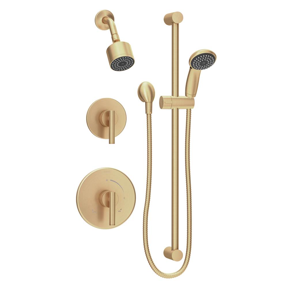Symmons Dia 2-Handle 1-Spray Shower Trim with 1-Spray Hand Shower in Brushed Bronze (Valves Not Included)