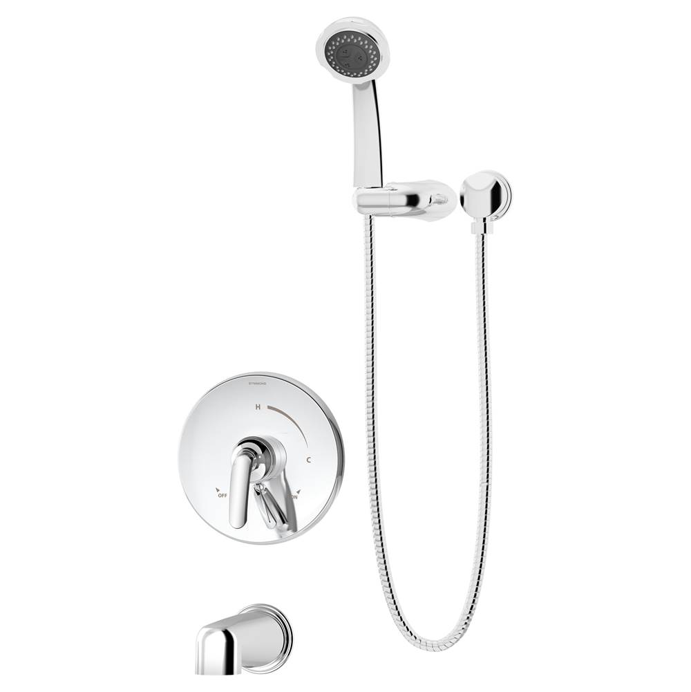 Symmons Elm Single Handle 3-Spray Tub and Hand Shower Trim in Polished Chrome - 1.5 GPM (Valve Not Included)