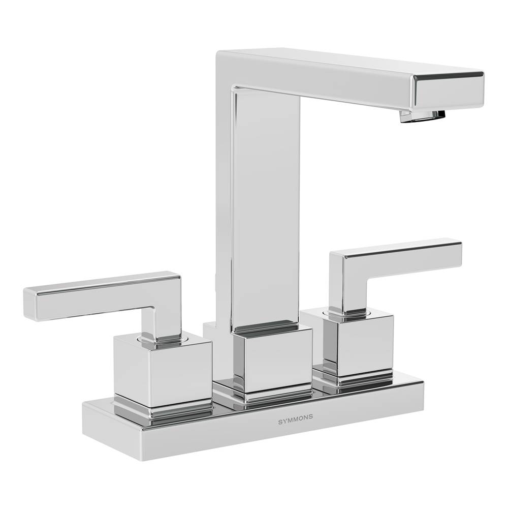 Symmons Duro 4 in. Centerset 2-Handle Bathroom Faucet with Drain Assembly in Polished Chrome (1.5 GPM)