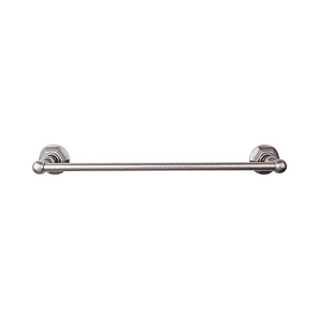 Top Knobs Edwardian Bath Towel Bar 24 Inch Single - Hex Backplate Antique Pewter