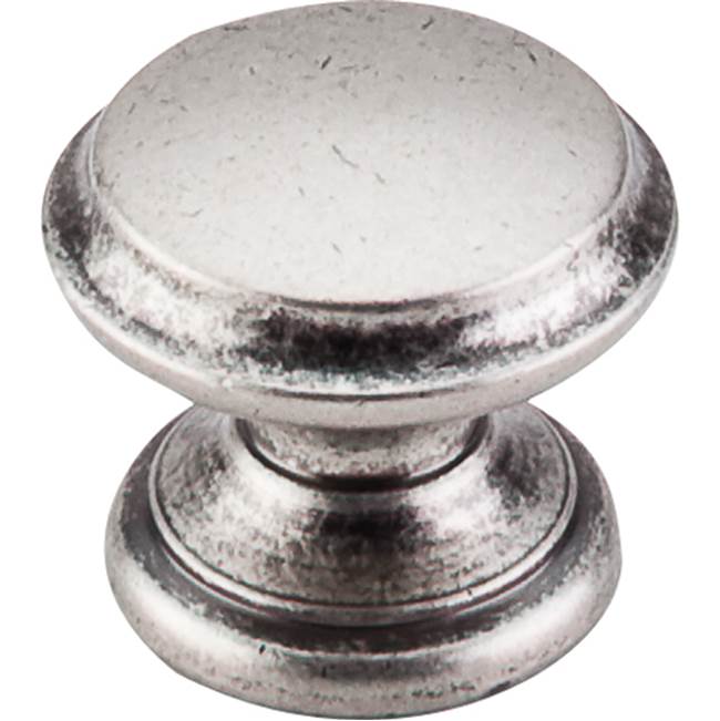 Top Knobs Flat Top Knob 1 3/8 Inch Pewter Antique