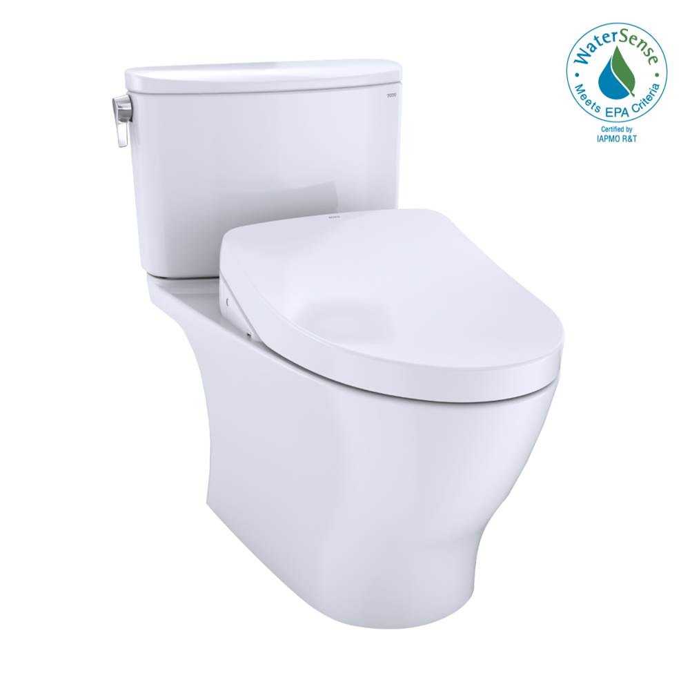 TOTO Toto® Washlet®+ Nexus® Two-Piece Elongated 1.28 Gpf Toilet With Auto Flush S500E Contemporary Bidet Seat, Cotton White