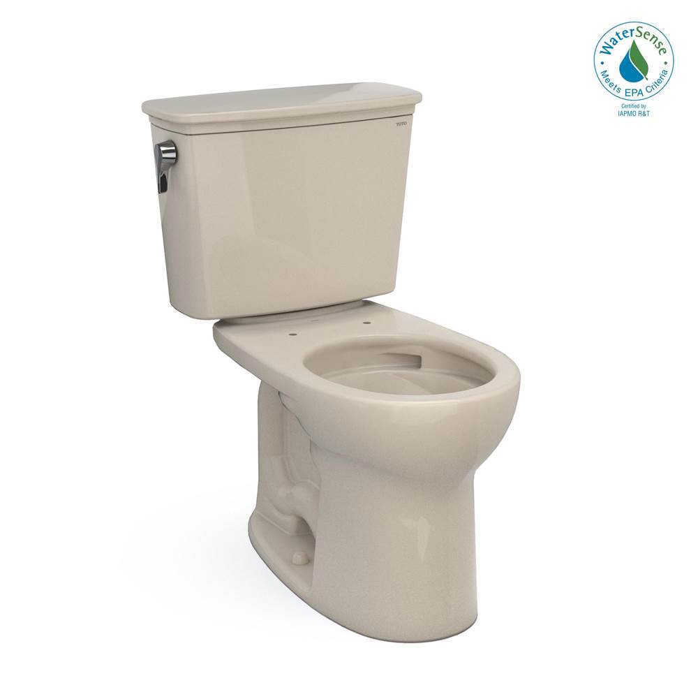 TOTO Toto® Drake® Transitional Two-Piece Round 1.28 Gpf Universal Height Tornado Flush® Toilet With Cefiontect®, Bone