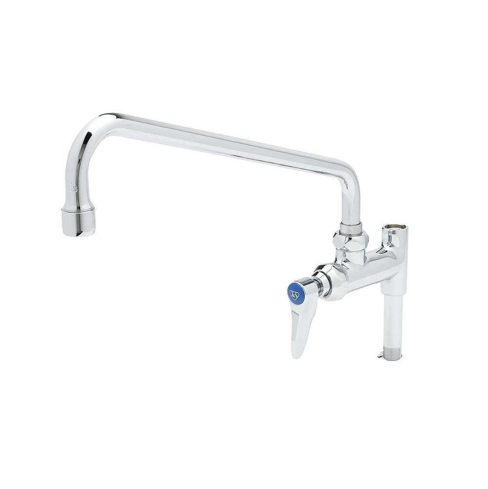 T&S Brass Add-On Faucet, 12'' Nozzle, Lever Handle, Eterna Cartridge