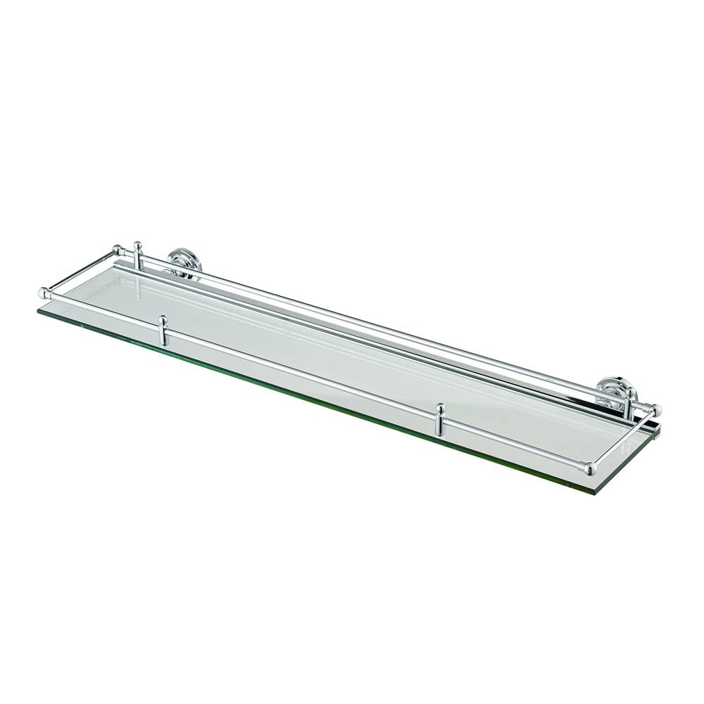 The Sterlingham Company Ltd 24'' Glass Shelf With Lift Rail With Concealed Mounting