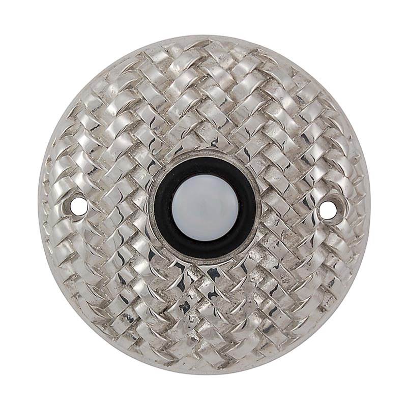 Vicenza Designs Cestino, Doorbell, Round, Polished Nickel