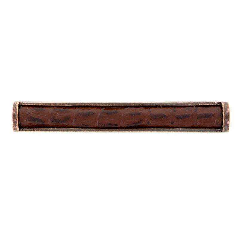 Vicenza Designs Equestre, Pull, Leather Insert, 3 Inch, Brown, Antique Copper