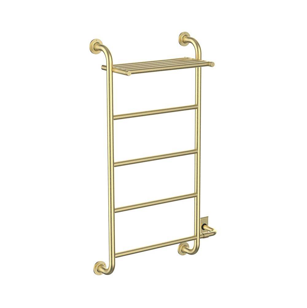 Vogue UK European Classics Custom Towel Dryer With Shelf - Electric Only - Brushed Brass