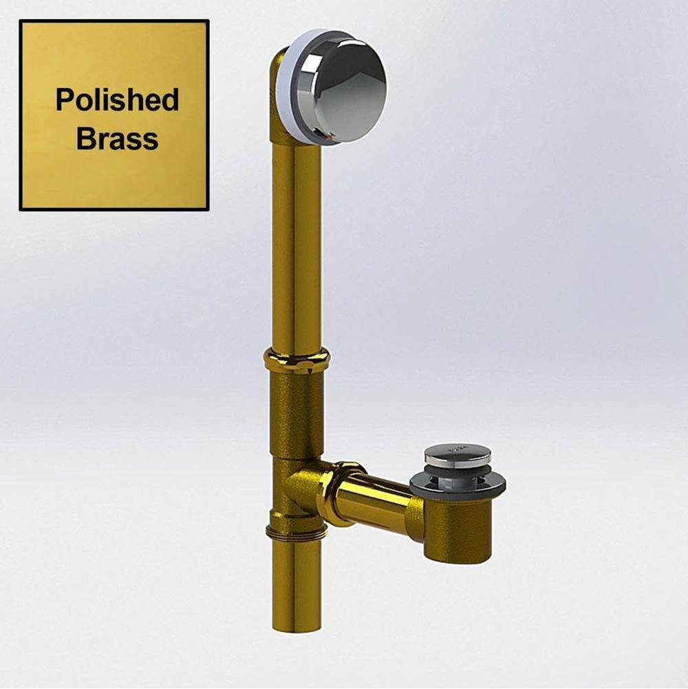 Watco Manufacturing Innovator Foot Act. Bath Waste Tubs To 24-In. 17G Brs Brs Polished Brass ''Pvd''