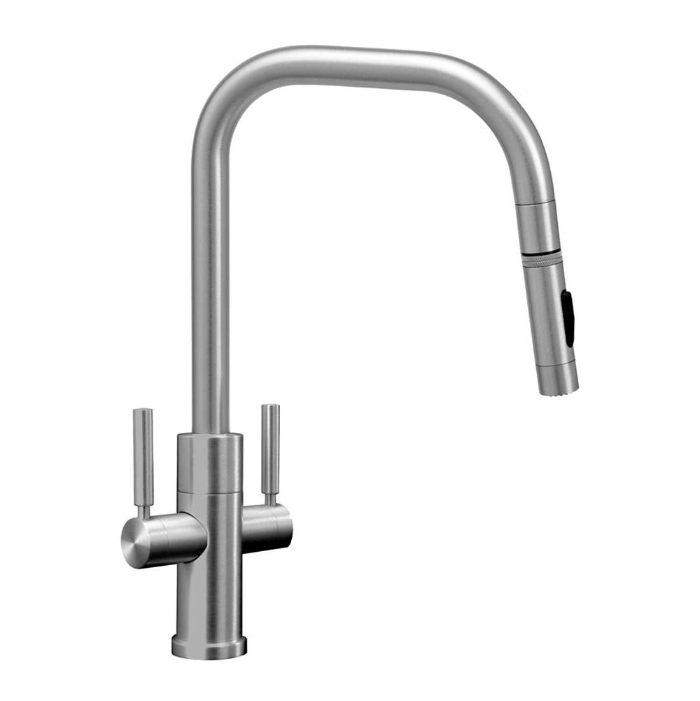 Waterstone Fulton Modern 2 Handle Plp Pulldown Faucet - Angled Spout - Toggle Sprayer