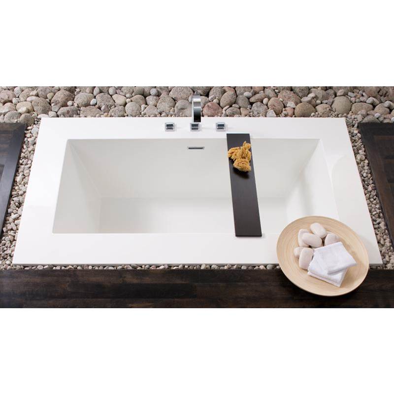 WETSTYLE Cube Bath 72 X 40 X 24 - 2 Walls - Built In Sb O/F & Drain - Copper Con - White True High Gloss