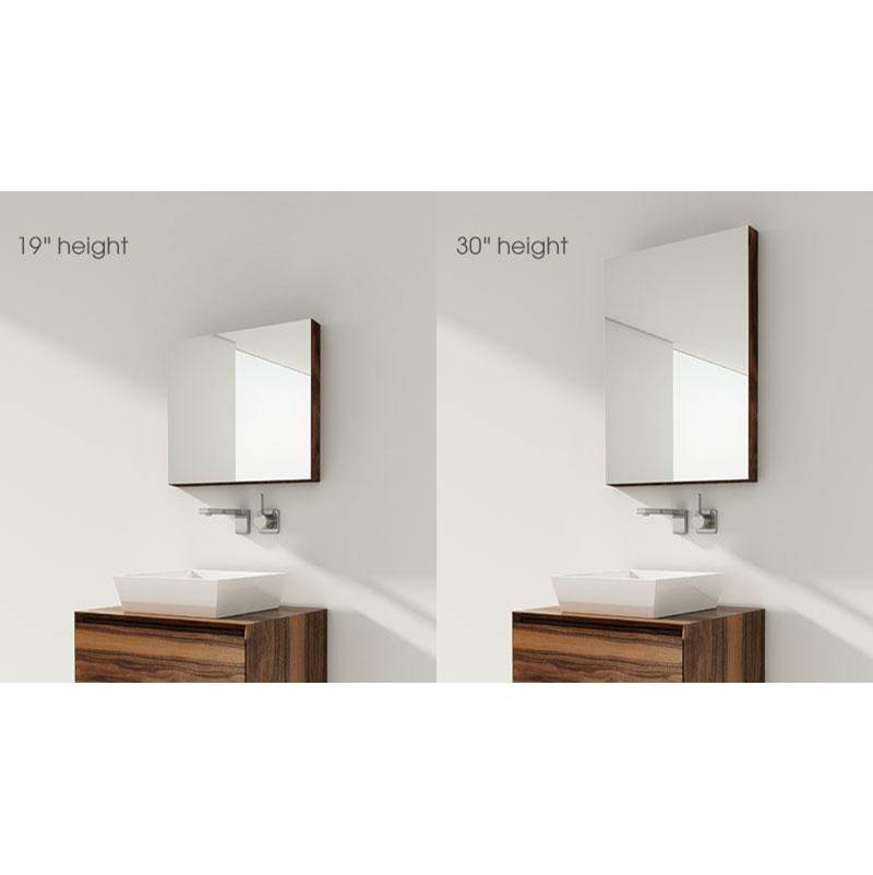 WETSTYLE Furniture ''M'' - Recessed Mirrored Cabinet 46 X 30 Height - Torrified Eucalyptus