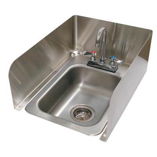 Advance Tabco Removable 3-sided splash for counter-mount drop in sink, 8'' tall