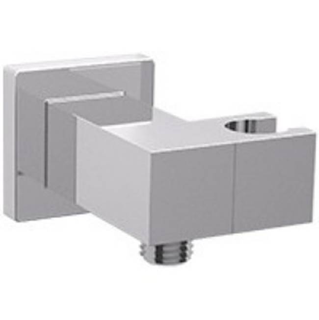 Artos Square Shower Outlet Elbow and Holder with Adjustable escutcheon chrome