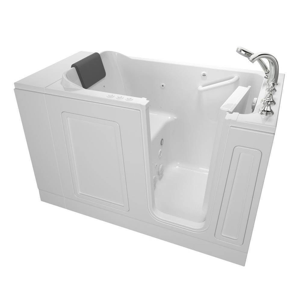 American Standard Acrylic Luxury Series 30 x 51 -Inch Walk-in Tub With Combination Air Spa and Whirlpool Systems - Right-Hand Drain With Faucet