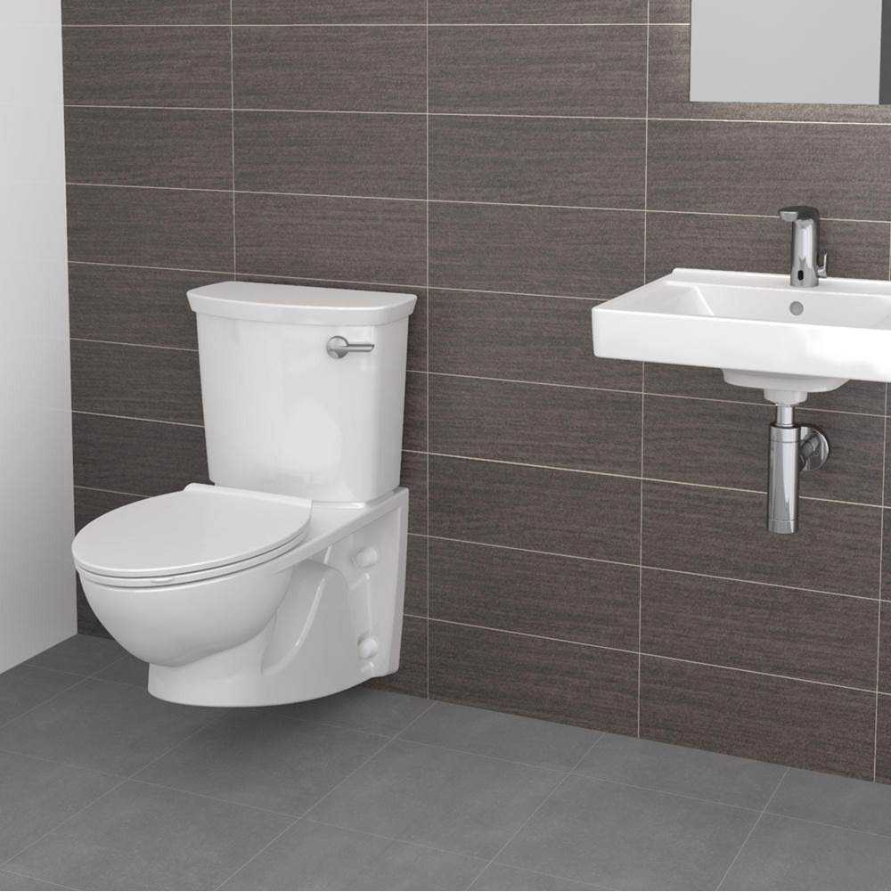 American Standard Glenwall® VorMax® Two-Piece 1.28 gpf/4.8 Lpf Right-Hand Trip Lever Back Outlet Elongated Wall-Hung EverClean® Toilet
