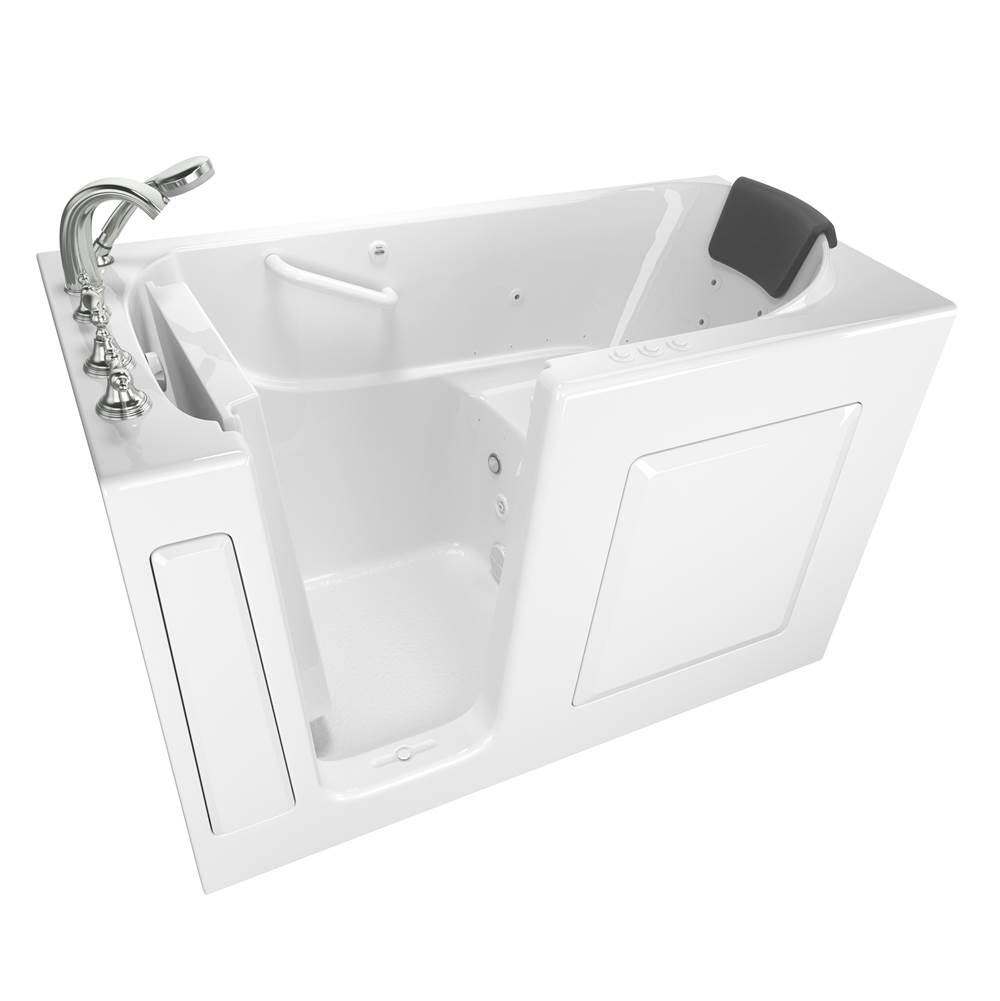 American Standard Gelcoat Premium Series 30 x 60 -Inch Walk-in Tub With Combination Air Spa and Whirlpool Systems - Left-Hand Drain With Faucet