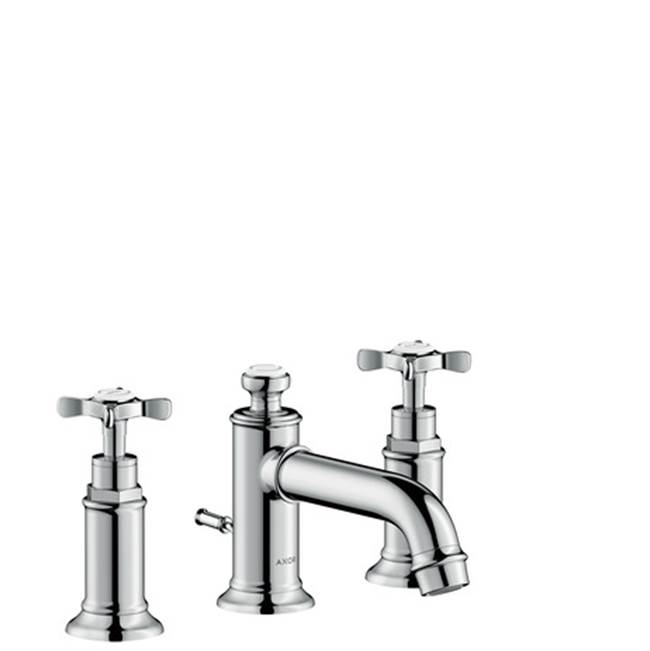 Axor Montreux Widespread Faucet 30 with Cross Handles and Pop-Up Drain, 1.2 GPM in Chrome