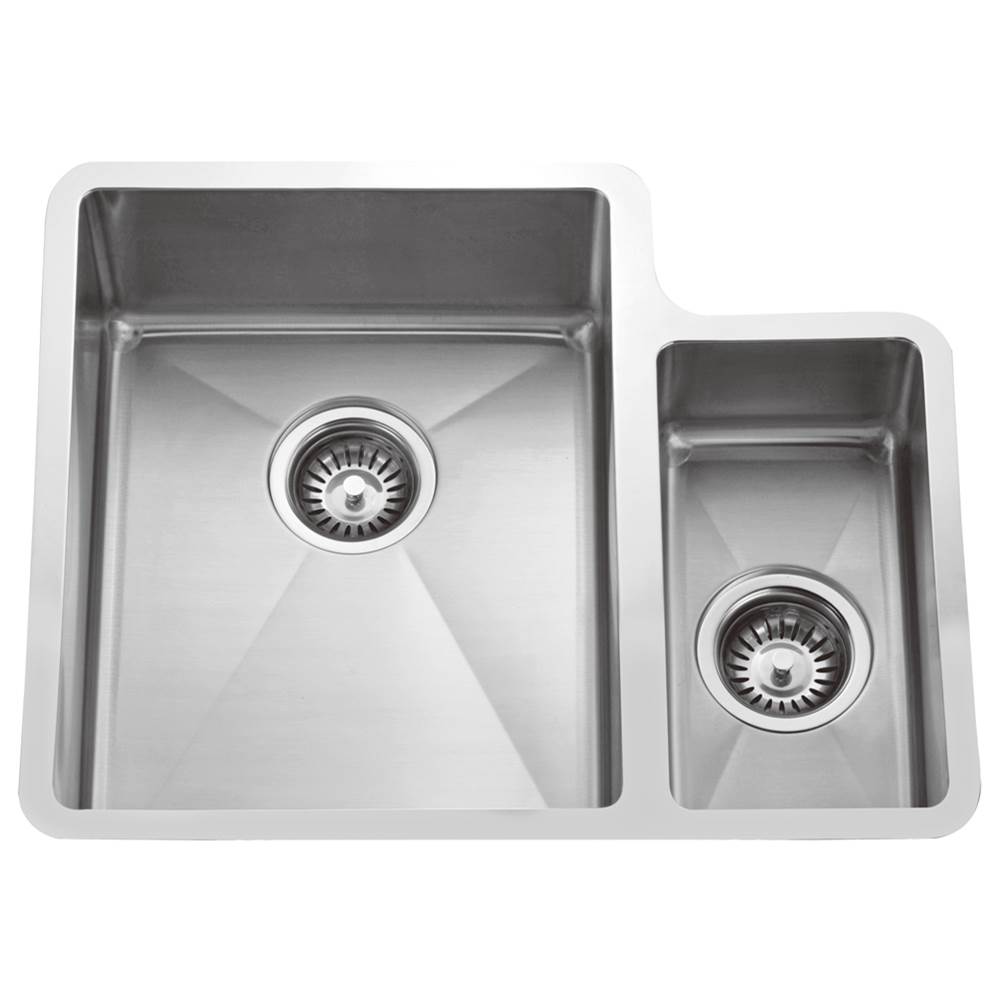 Barclay Fennel 24'' Double Bowl 70/30Kitchen Sink, Stainless Steel