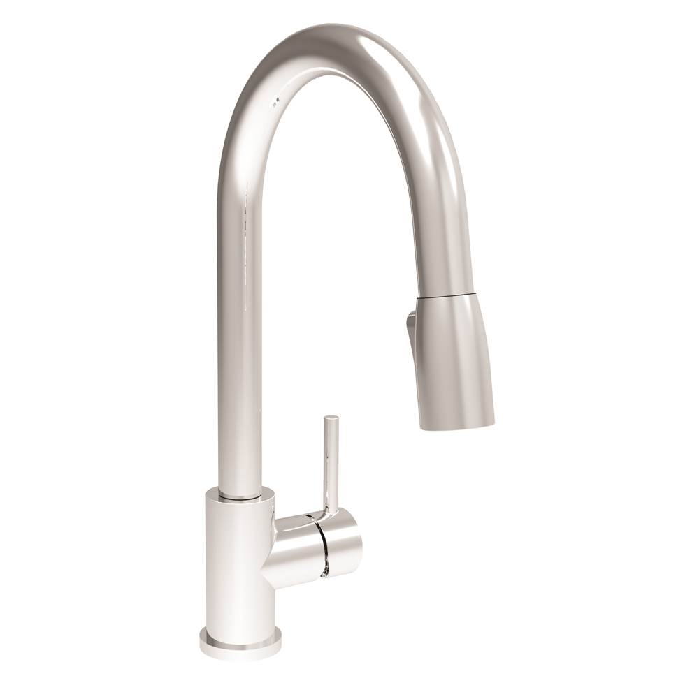 BARiL Modern single hole kitchen faucet with single lever and 2-function pull-down spray
