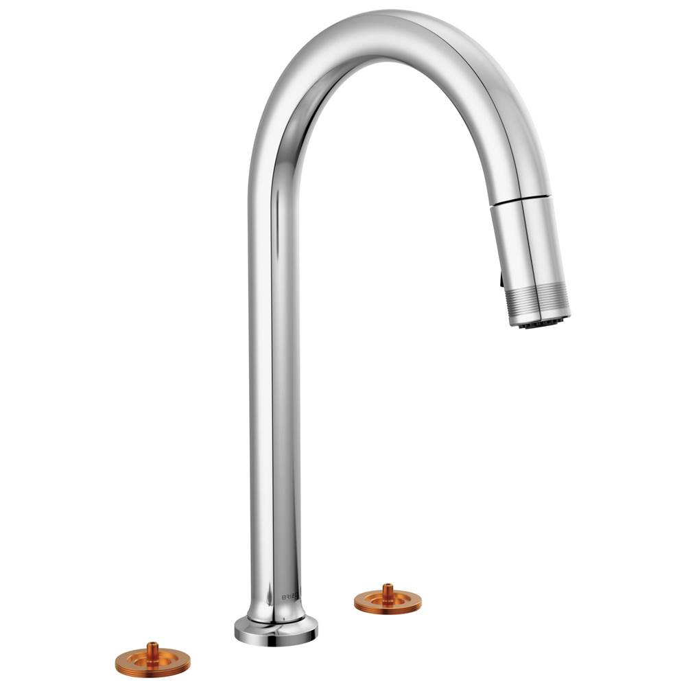 Brizo Kintsu® Widespread Pull-Down Faucet with Arc Spout - Less Handles