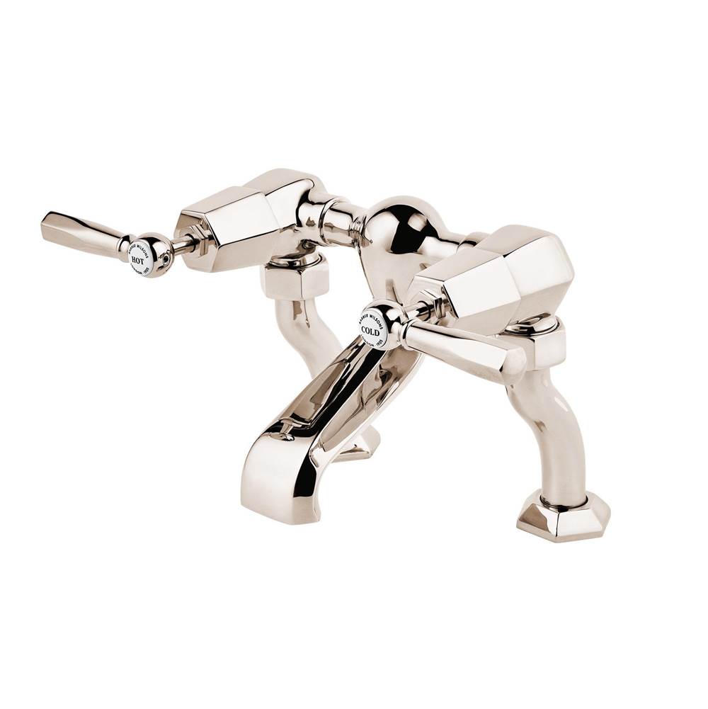 Barber Wilsons And Company Mastercraft  Lever 3/4'' Exposed Deck Mount Tub Filler  With White Porcelain Button
