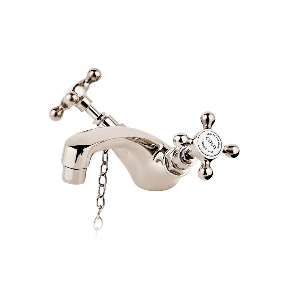 Barber Wilsons And Company 1890''S  Single Hole Faucet With Plug And Chain Attached (Ceramic Disc) With White Porcelain Buttons