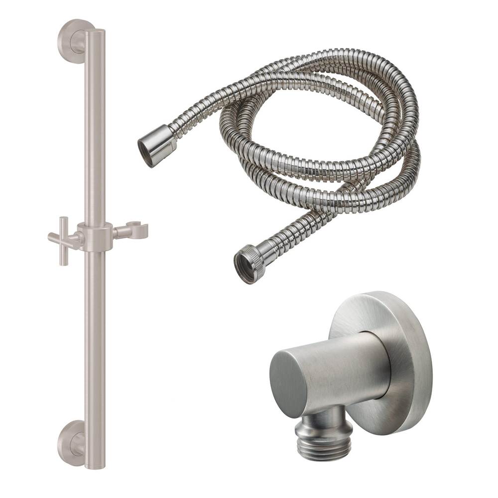 California Faucets 30'' Grab Bar Handshower Kit - Cross Handle with Round Base