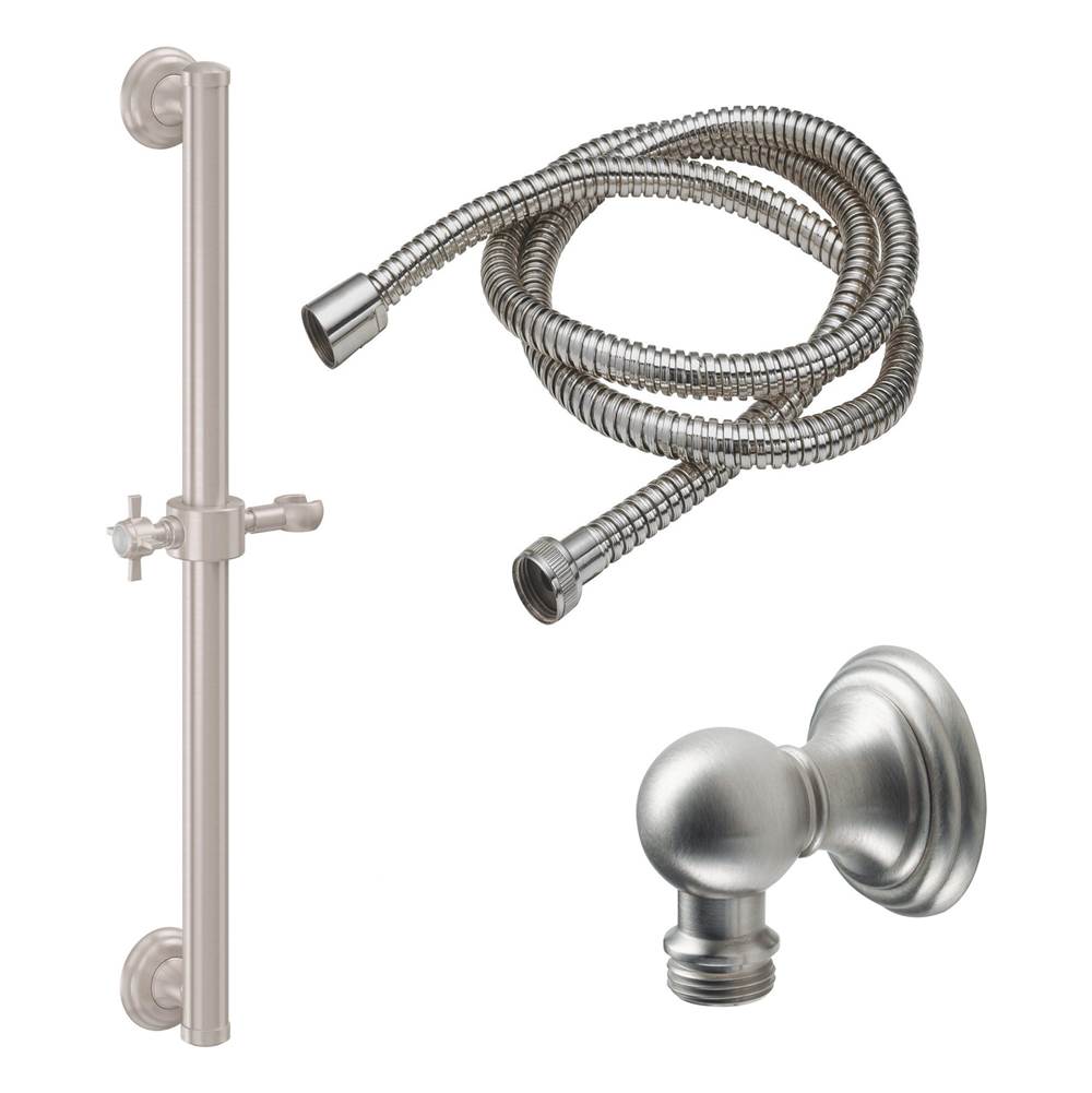 California Faucets 24'' Grab Bar Handshower Kit - Cross Handle with Line Base