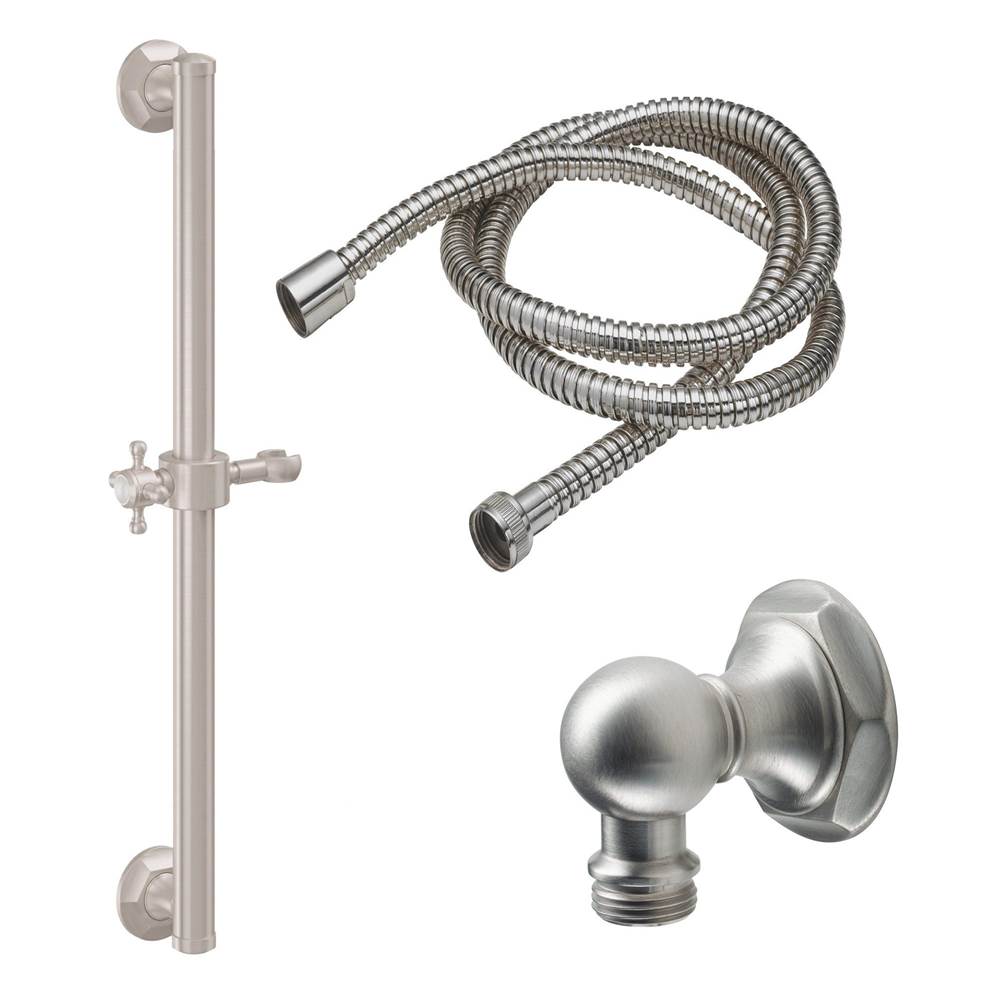 California Faucets 24'' Grab Bar Handshower Kit - Cross Handle with Hex Base