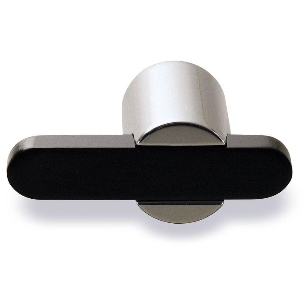 Colonial Bronze T Cabinet Knob Hand Finished in Matte Light Statuary Bronze and Matte Pewter