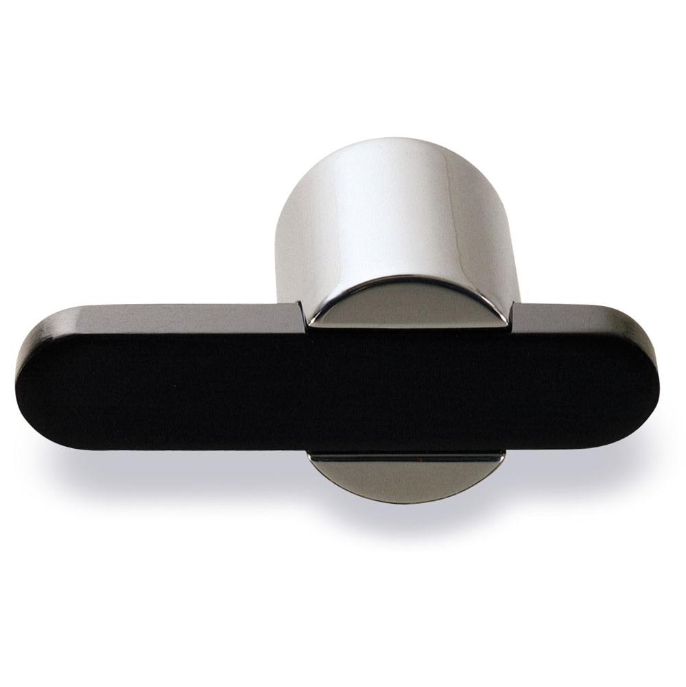 Colonial Bronze T Cabinet Knob Hand Finished in Matte Oil Rubbed Bronze and Antique Satin Brass