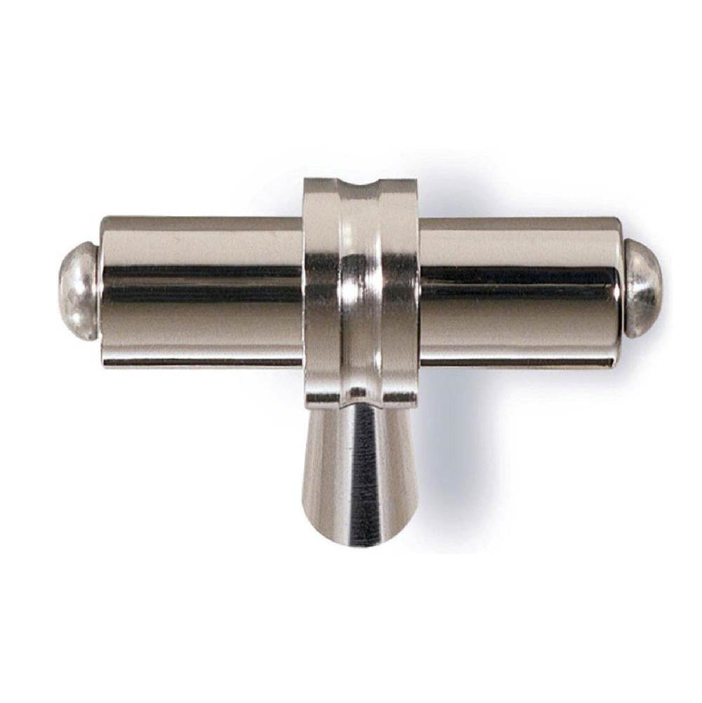 Colonial Bronze Adjustable T Cabinet Knob Hand Finished in Matte Satin Chrome and Matte Satin Chrome