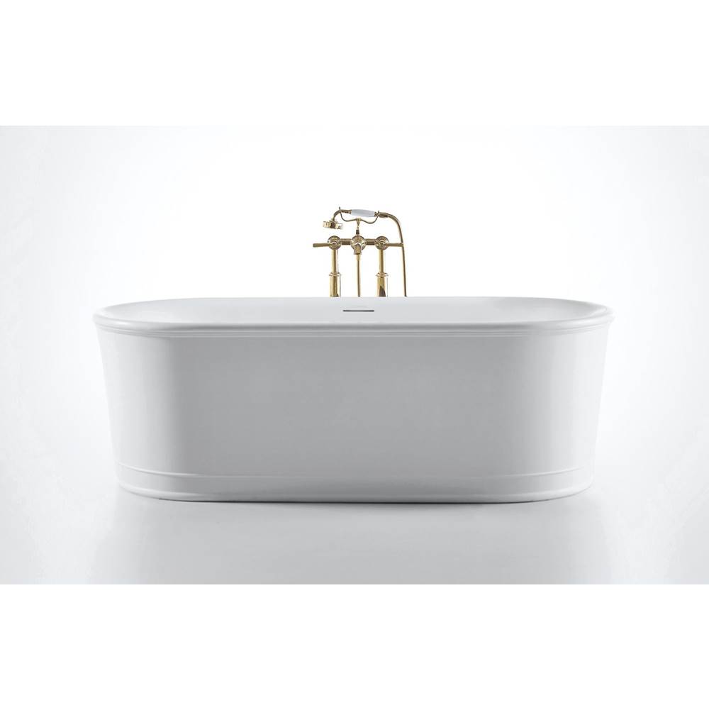 Claybrook Chelsea Bathtub With Matching Pop-Up Waste In Leather