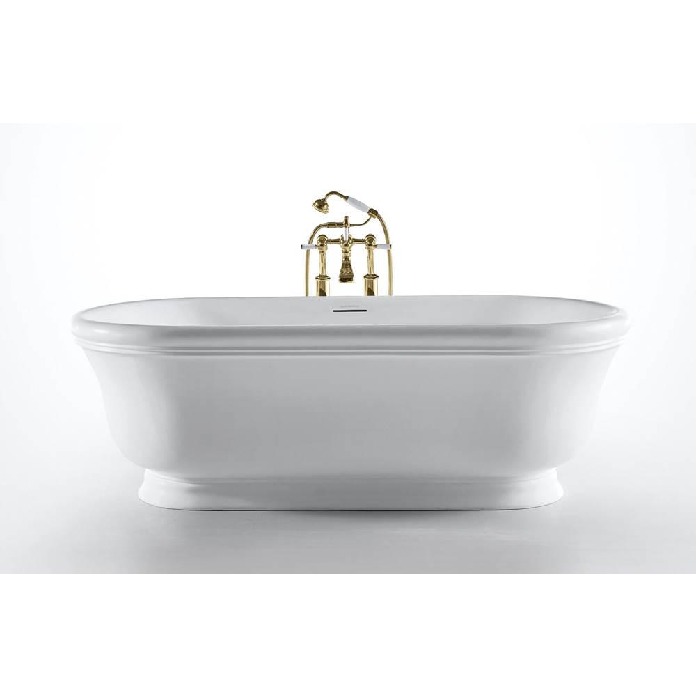 Claybrook Devonshire Bathtub With Matching Pop-Up Waste In Taupe