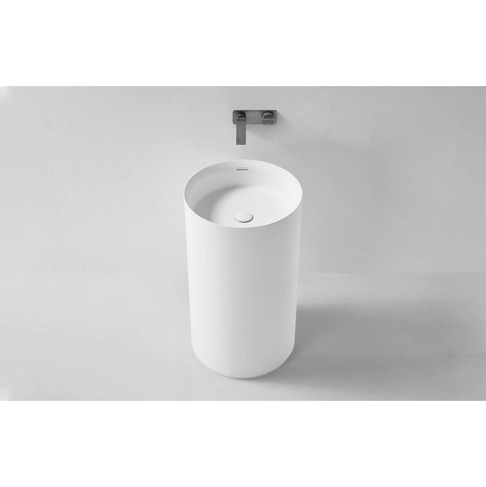 Claybrook Doric Tapered Rim Pedestal Basin With Matching Pop-Up Waste In Dover White