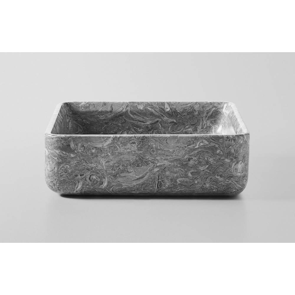 Claybrook Shadow Counter Top Basin With Matching Pop-Up Waste In Silver Ebru