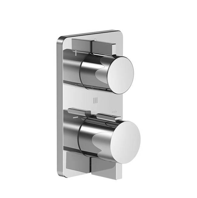 Dornbracht Concealed Thermostat With Three-Way Volume Control In Polished Chrome