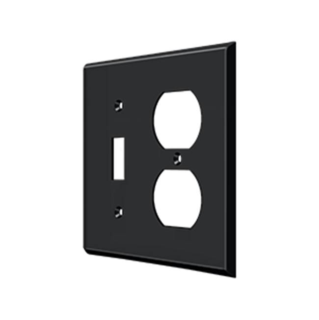 Deltana Switch Plate, Single Switch/Double Outlet