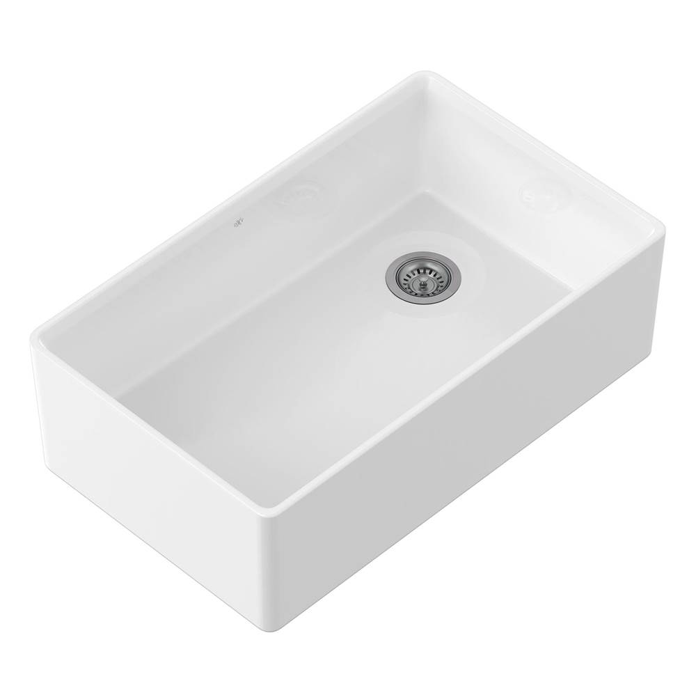 DXV Etre 33 in. Apron Kitchen Sink with Offset Drain