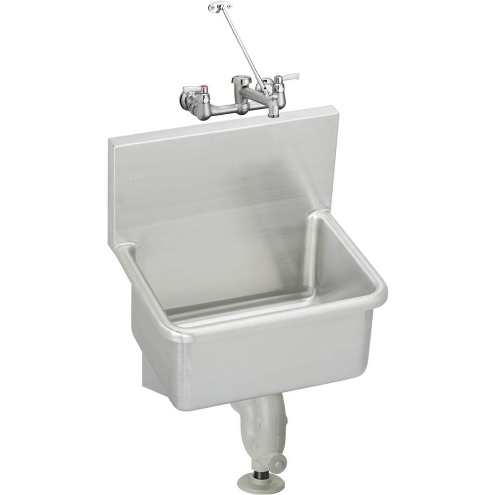 Elkay Stainless Steel 25'' x 19-1/2'' x 12, Wall Hung Service Sink Kit