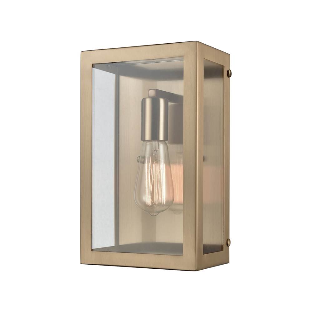 Elk Lighting Parameters 1-Light Sconce in Satin Brass With Clear Glass