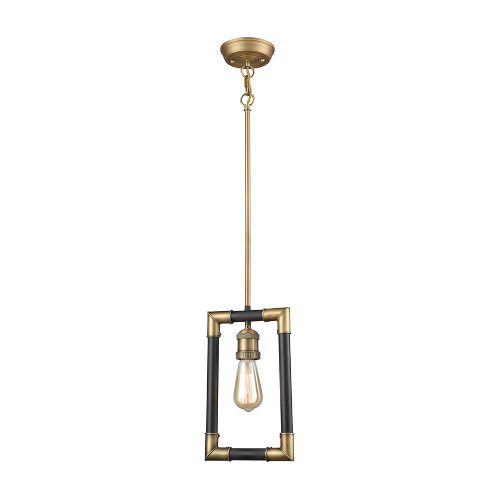Elk Lighting Lisbon 1-Light Mini Pendant in Classic Brass and Oil Rubbed Bronze